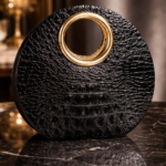 Armonde Gold Ring Bag Structured Oval Evening Bag