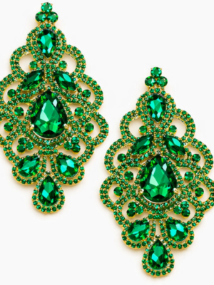 The Emerald Royale Chandelier Earrings