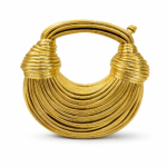 Aureon Sculptural Gold Bag Textured Metallic Gold Evening Bag