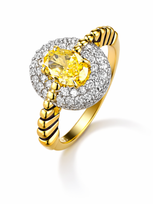 The Golden Halo Radiance Ring
