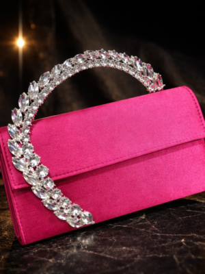 The Valeria Crystal Handle Evening Clutch
