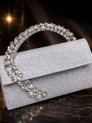 The Valeria Crystal Handle Evening Clutch