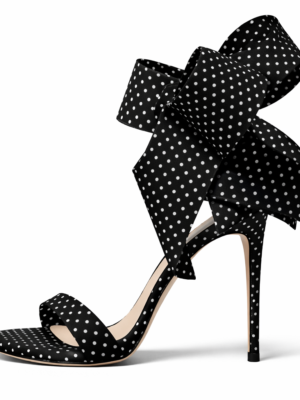 The Monaco Bow Heel - Luxury Stiletto with Signature Oversized Ankle Bow