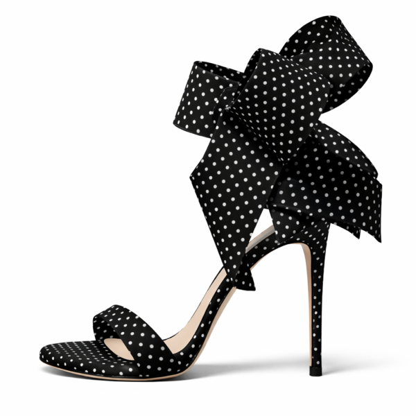 The Monaco Bow Heel - Luxury Stiletto with Signature Oversized Ankle Bow