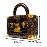 The Heritage Croc Leather Mini Box Bag - Stunning Croc Embossed Leather Handbag