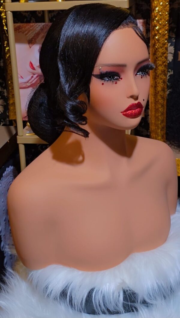 The Parisian Noir Low Bun Wig - Stunning Glueless Lace Front Updo Wig
