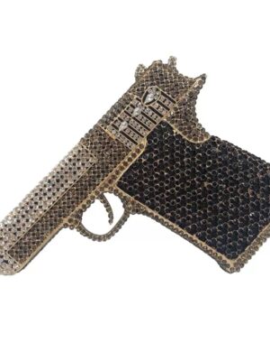 Crystal Pistol Clutch Bag Rhinestone Evening Bag