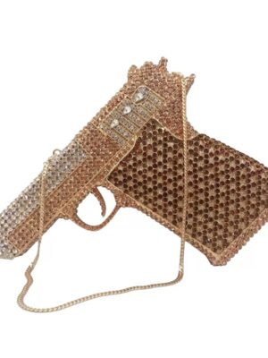 Crystal Pistol Clutch bag