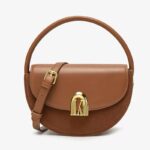 The Solenne Leather Saddle Bag - Stunning Genuine Leather Saddle Handbag