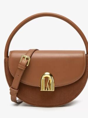 The Solenne Leather Saddle Bag - Stunning Genuine Leather Saddle Handbag