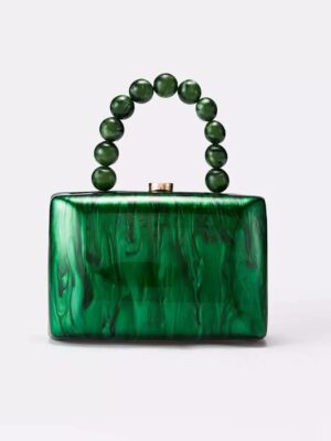 Acrylic Mini Box Clutch Structured Square Handbag