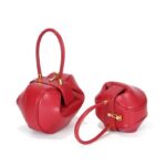 Valencia Sculpt Dumpling Bag Genuine Leather Sculptural Handbag