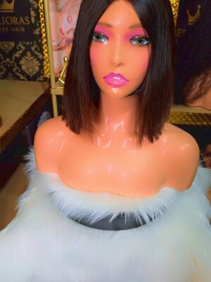 The Sora Vietnamese Bob stunning brown 4x4 HD lace bob wig for luxury weddings