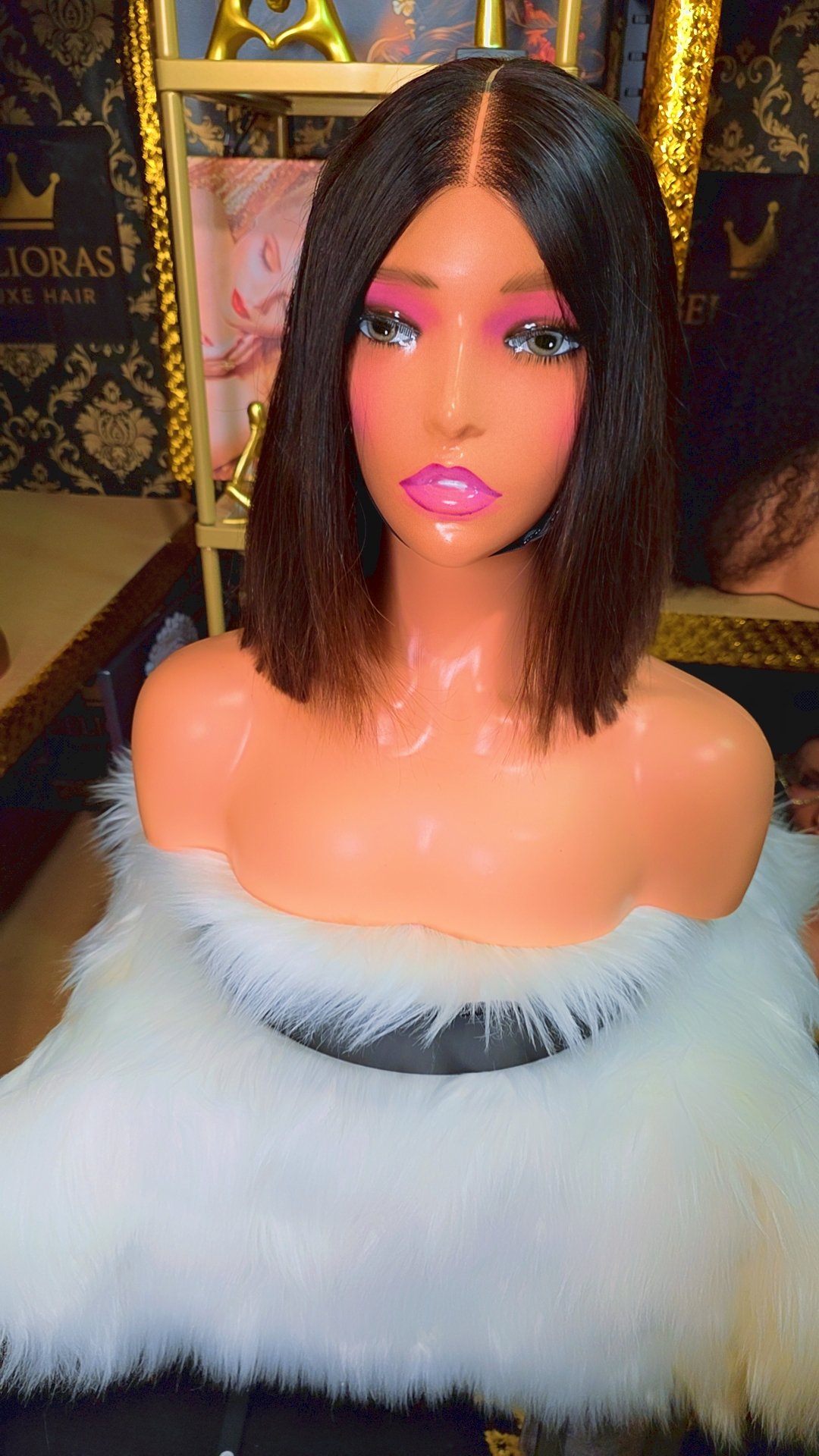 2026/03/1765.jpg The Sora Vietnamese Bob stunning brown 4x4 HD lace bob wig for luxury weddings