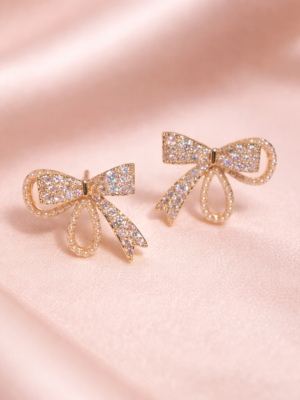 The Eloria Crystal Bow Studs