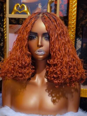 The Amara Boho Bob Wig stunning 2026 elite burnt copper human hair braided wig 2x6 HD lace glueless 12 inch
