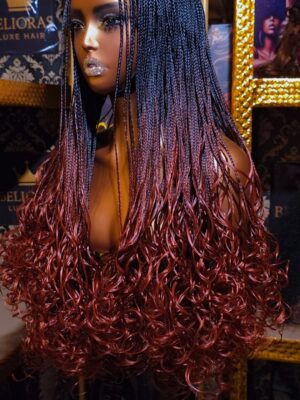 The Odette Ombre French Curls Braided Wig