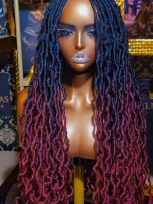 The Marcella Unit stunning 2026 elite 6x6 HD lace glueless wig 24 inch Midnight Wine Ombre Gypsy Locs