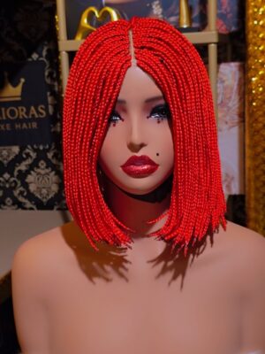 The Valeraine Boho Braided Wig stunning 2026 elite red bob braided wig 2x6 HD lace glueless 8 inch