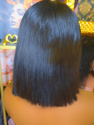 El bob pequeño de seda ónix