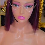 The Burgundy Vietnamese Bob Wig 8 inch Human Hair with 4x4 HD Lace