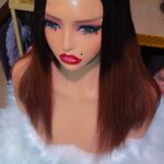 Bob in seta Sienna Ombre da 12 pollici, capelli vietnamiti