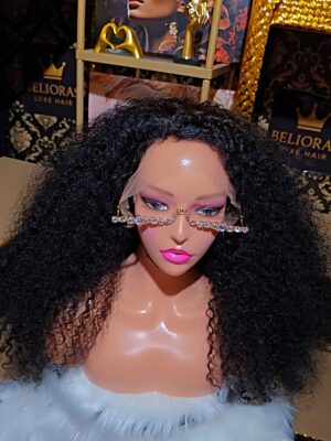 The SDD Vietnamese French Curls Human Hair 22 inch 350g Wig with 13x4 HD Lace