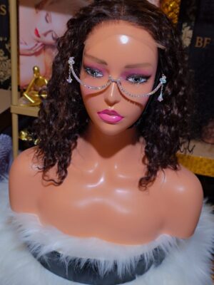 The Piano Color Vietnamese Deep Wavy Wig 12 inch in Piano Color with 2x6 Swiss Lace