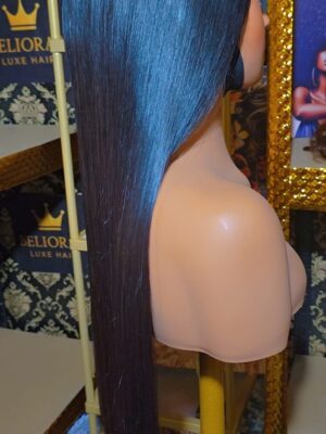 Bone Straight Vietnamese Raw Donor Human Hair Wig 28 inch 350g Middle Part