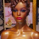 Front view of Mocha Soft Curl Pixie Wig showing natural brown tones and textured curls