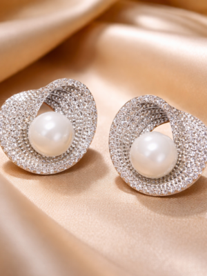 The Solenne Silver Geometry Studs