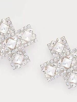 The Luxora Crystal Initial Earrings