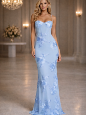 The Bluebell Embroidered Maxi Dress